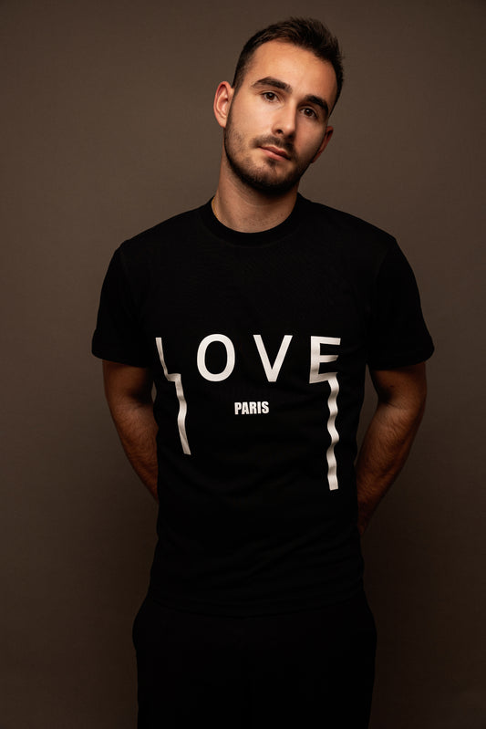 T-shirt Love Noir - Vue 1