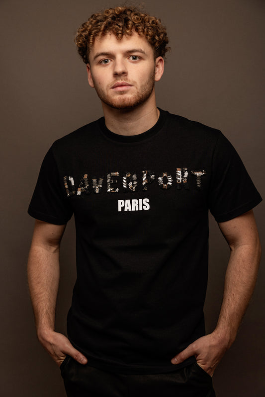 T-shirt DAVENPORT PARIS Noir - Vue 1